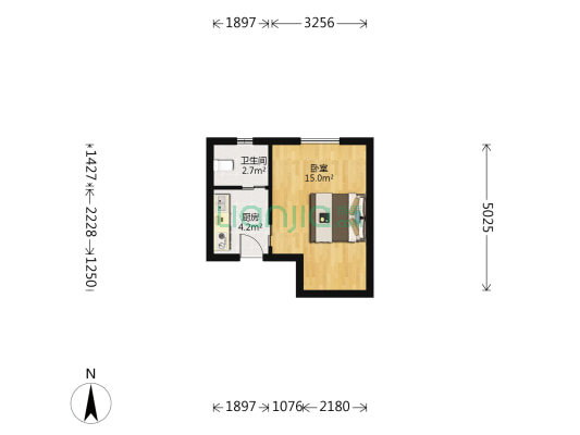 四达路220弄 1室0厅1卫 32平方