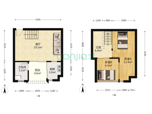 翡翠星光园 2室1厅 315万