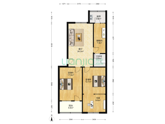 桐柏南路122号 3室1厅1卫 99平方