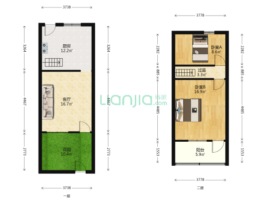 东岸路后房弄 2室1厅0卫 80平方