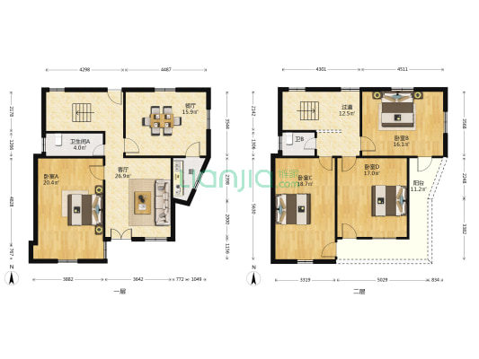 山后路 4室2厅2卫 214平方