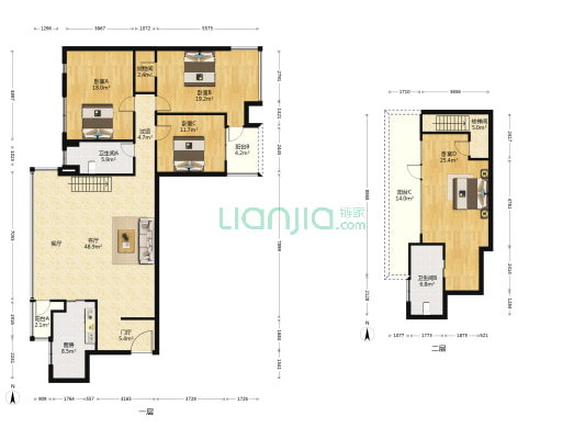 德商御府天骄东区 4室1厅2卫 153平方