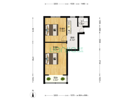 海滨二村(宝山) 2室0厅1卫 47平方