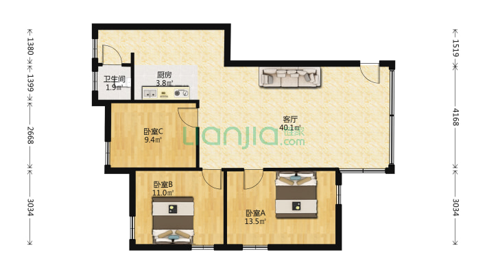 建安宿舍二手房实景图