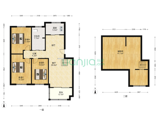 黄梅新村西区 3室1厅1卫 106平方