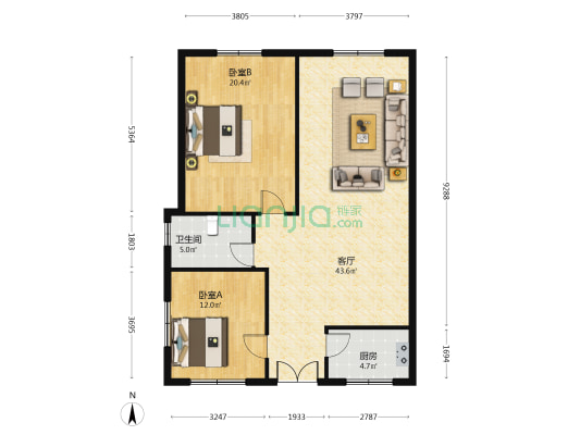 长青居委会七组 2室1厅1卫 198平方