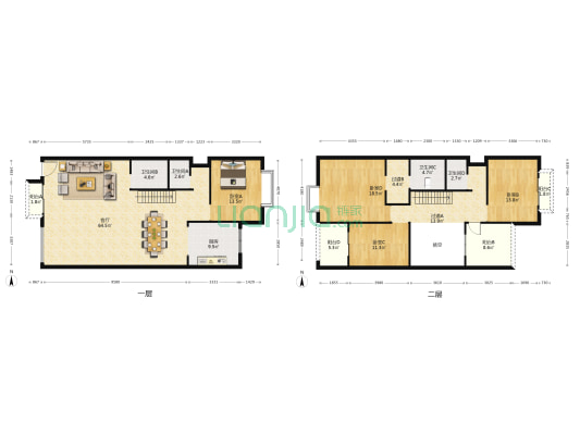 白龙潭俊园浣园 4室1厅4卫 210平方