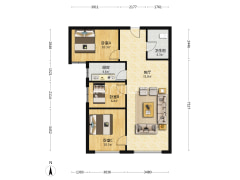 鸿坤南院，近高铁站，好位置，小三居，诚意出售-涿州鸿坤理想湾南区户型图