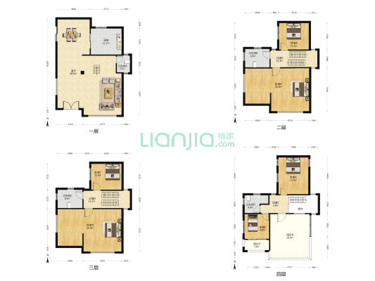 大岗翡翠蓝湾西区 6室1厅4卫 291平方