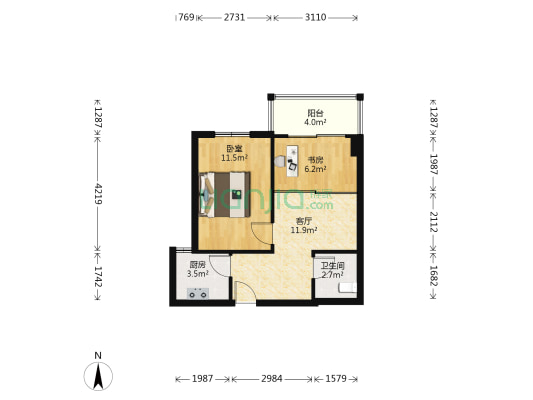 兴隆阁 2室1厅1卫 49平方
