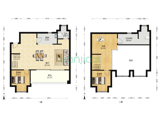 佳兆业晓岸云起 3室1厅2卫 140平方