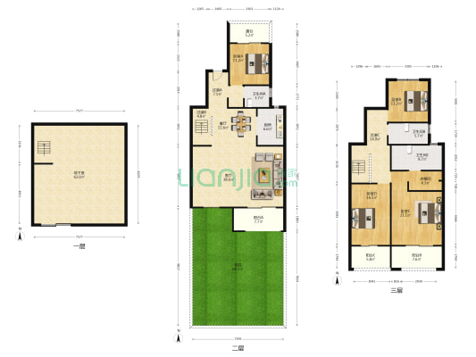 雨润星雨华府南区 4室2厅3卫 215平方