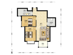 中高楼层，全天采光，房本满二 随时看房，自住装修-涿州云景城户型图