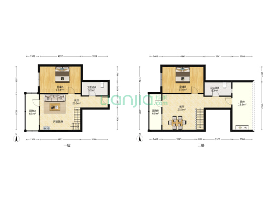 美荷苑 2室2厅2卫 127平方
