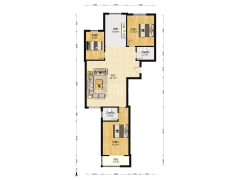 范阳路大3居带车位，全天采光，业主急售-涿州地质嘉园户型图
