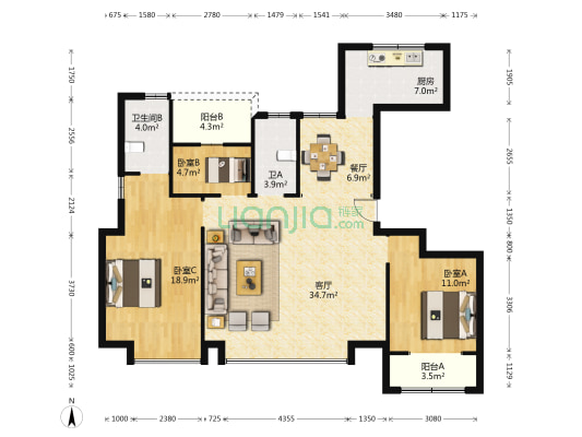 中天·云庭小区 3室2厅2卫 0平方