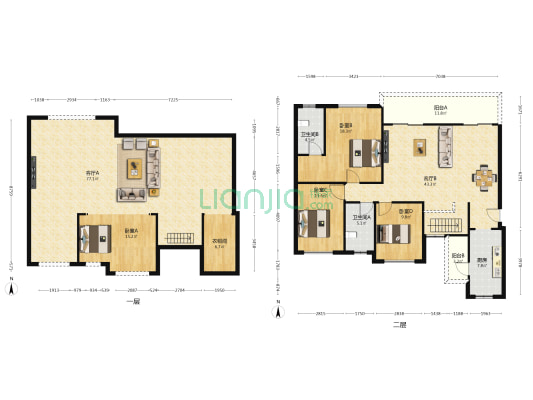 邦泰宽语一期 4室2厅2卫 244平方