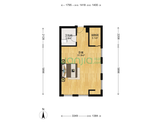 天富公馆 1室0厅1卫 63平方
