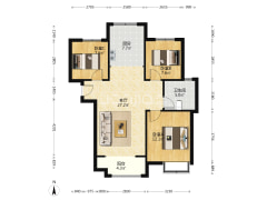 天伦湾三居室，中间楼层，采光无遮挡-涿州天伦湾嘉园户型图