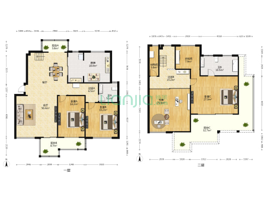 天水怡景花园一期 4室1厅2卫 196平方