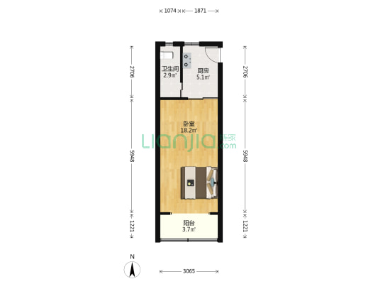 巨鹿路516弄 1室0厅1卫 41平方