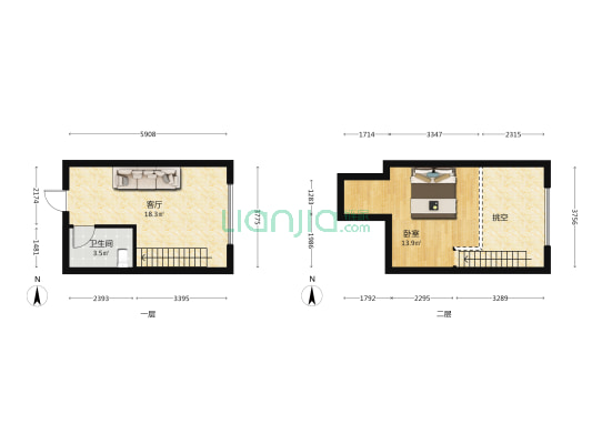 智汇谷 1室1厅1卫 35平方