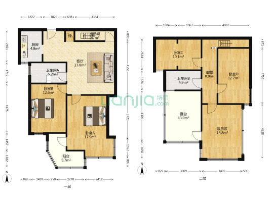 丽景佳苑 4室1厅2卫 139平方