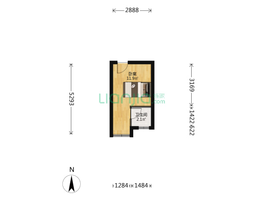 小手公馆 1室0厅1卫 20平方