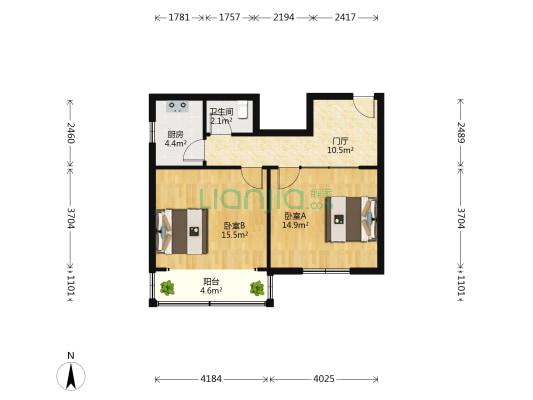 南村路 2室0厅1卫 69平方
