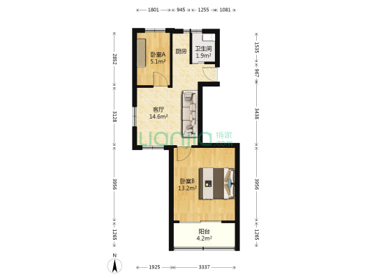 澄湖花园 2室1厅1卫 54平方