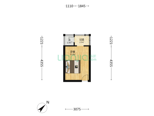 简城西街246号 1室0厅1卫 18平方