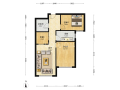 狮子城两居室   楼位置好   精装修-涿州K2狮子城南区户型图