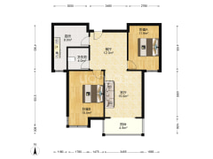 范阳路 高品质社区 金品时代全阳两居室-涿州金品时代户型图