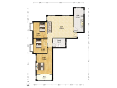 开发区 金竹花园 南北通透3居室 毛坯房 带车位 地下室-涿州金竹花园户型图