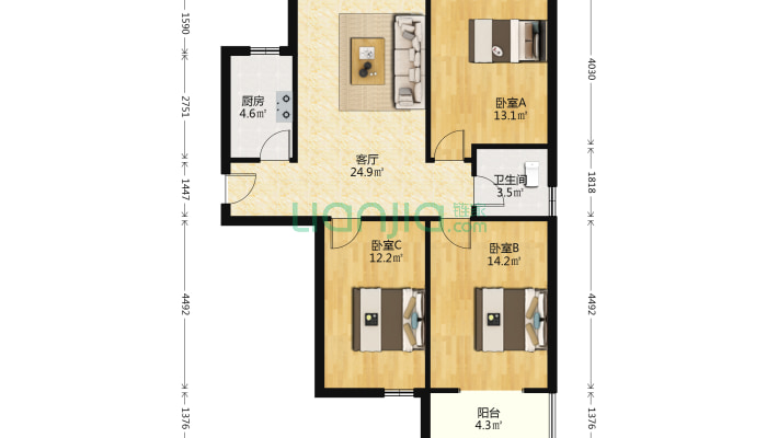 水岸花城二手房实景图