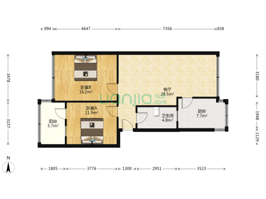 联深小区 2室1厅1卫 85平方
