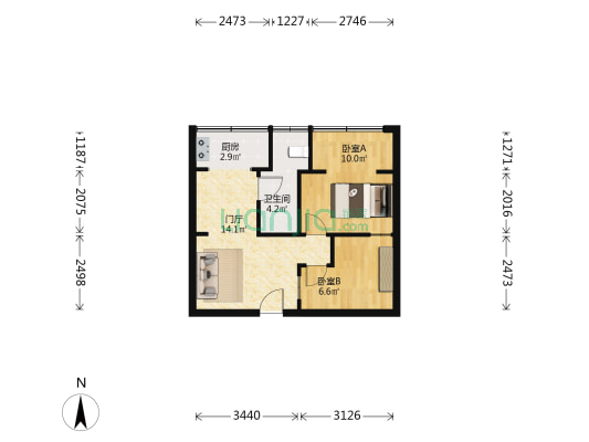 大石东路7号 2室0厅1卫 42平方