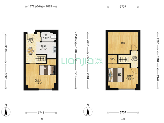 尼塔国际 2室1厅1卫 41平方