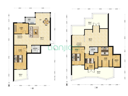 福东小区东区 5室2厅2卫 122平方