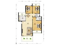 小区出行方便,   花园洋房跃层。-重庆建工未来城户型图