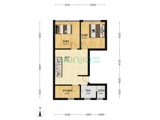 南埗路后二巷 3室1厅1卫 63平方