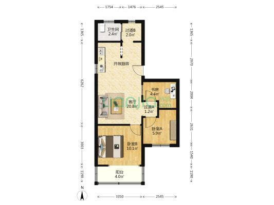 天星路242弄 3室1厅1卫 65平方