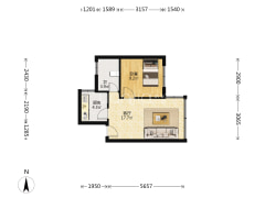 七楼一室一厅带阁楼  楼上可以出租 可以住家-重庆兰花小区六小区户型图
