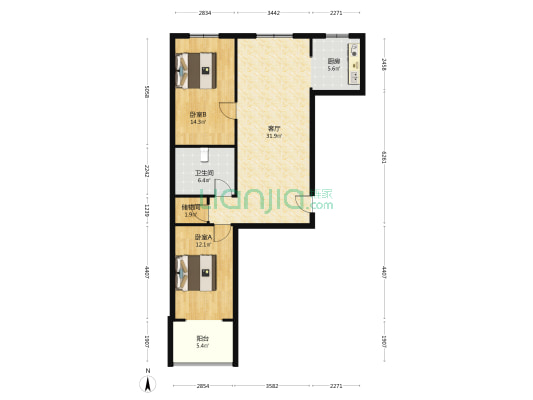 熙馨苑南区 2室1厅1卫 112平方