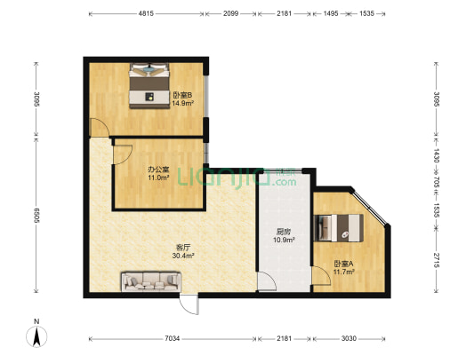 解放西路214号 3室1厅0卫 109平方
