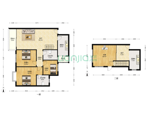五灵观社区 4室2厅2卫 116平方