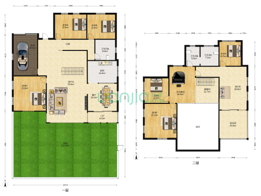 福缘山庄 7室3厅3卫 355平方