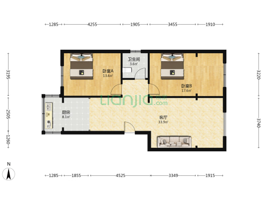 康盛苑 2室1厅1卫 101平方
