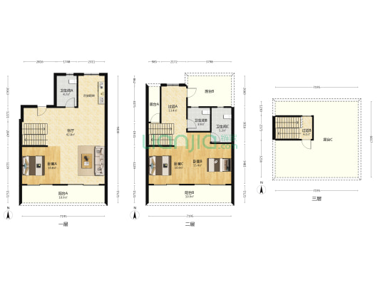 中瑞鼎峰云山度 3室1厅3卫 159平方
