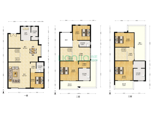 上城湾畔C区别墅 5室2厅5卫 349平方